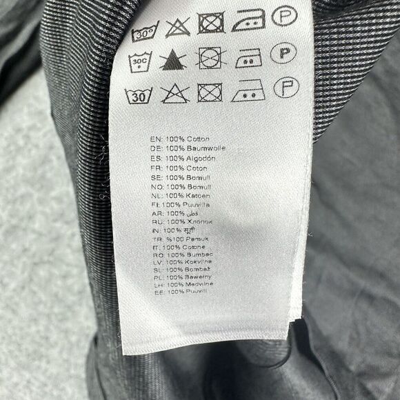 Eton Shirt Mens 17 Black Contemporary Fit Button Performance Stretch Long Sleeve - Picture 14 of 14